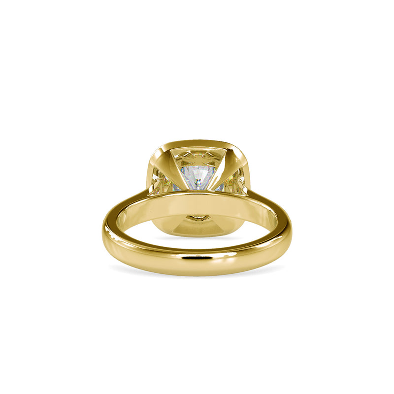 Cushion Majesty Diamond Ring Yellow gold