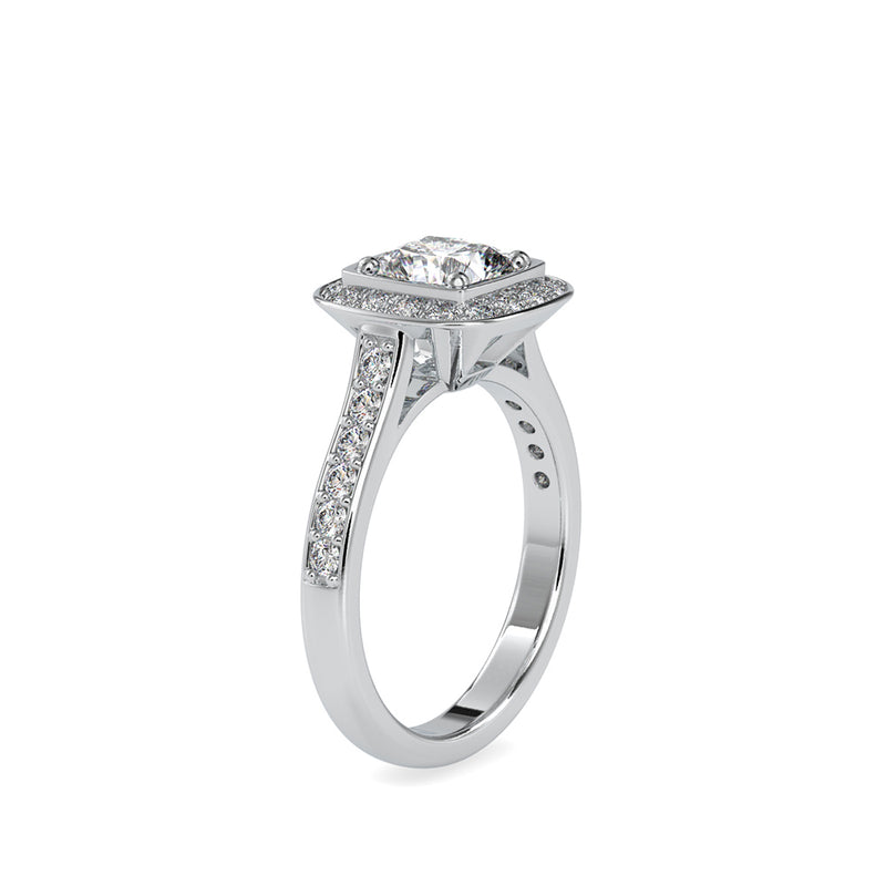 Monarch Halo Diamond Ring Platinum