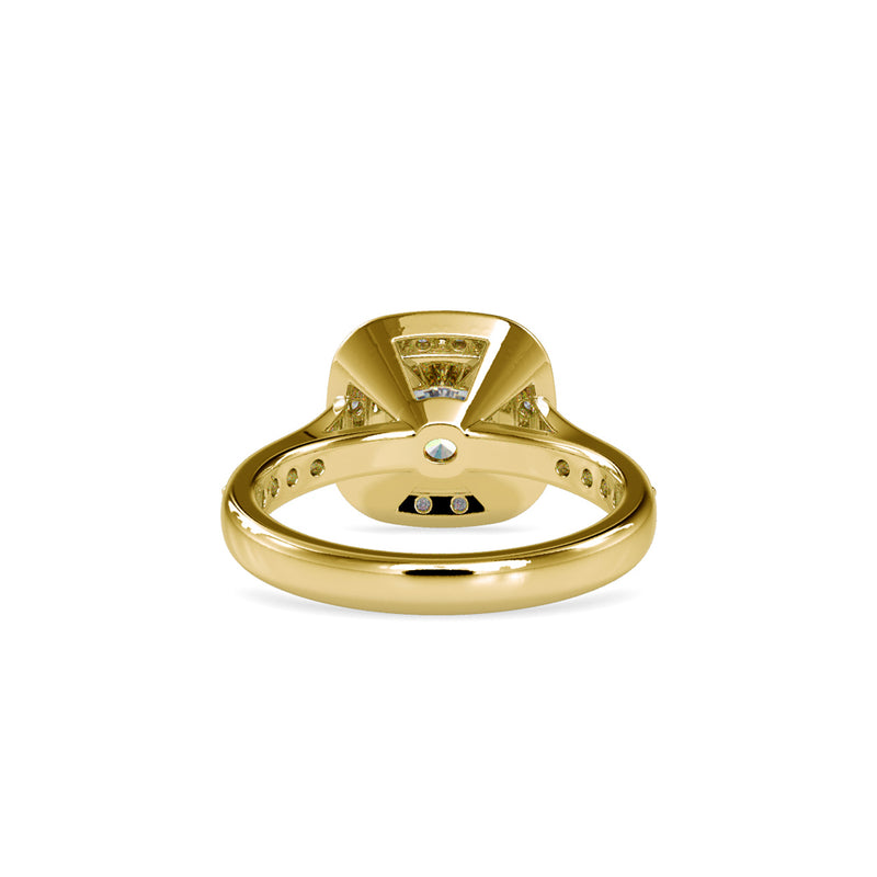 Monarch Halo Diamond Ring Yellow gold