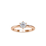 Devotion Diamond Prong Ring Rose gold