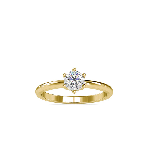 Devotion Diamond Prong Ring Yellow gold