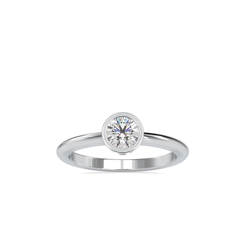 Brilliant Round Cut Diamond Engagement Ring White gold