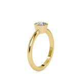 Brilliant Round Cut Diamond Engagement Ring Yellow gold