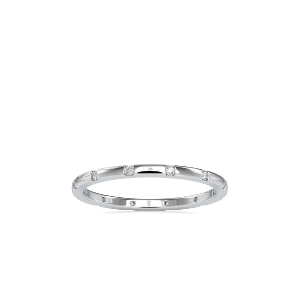Annular Round Cut Diamond Ring Platinum