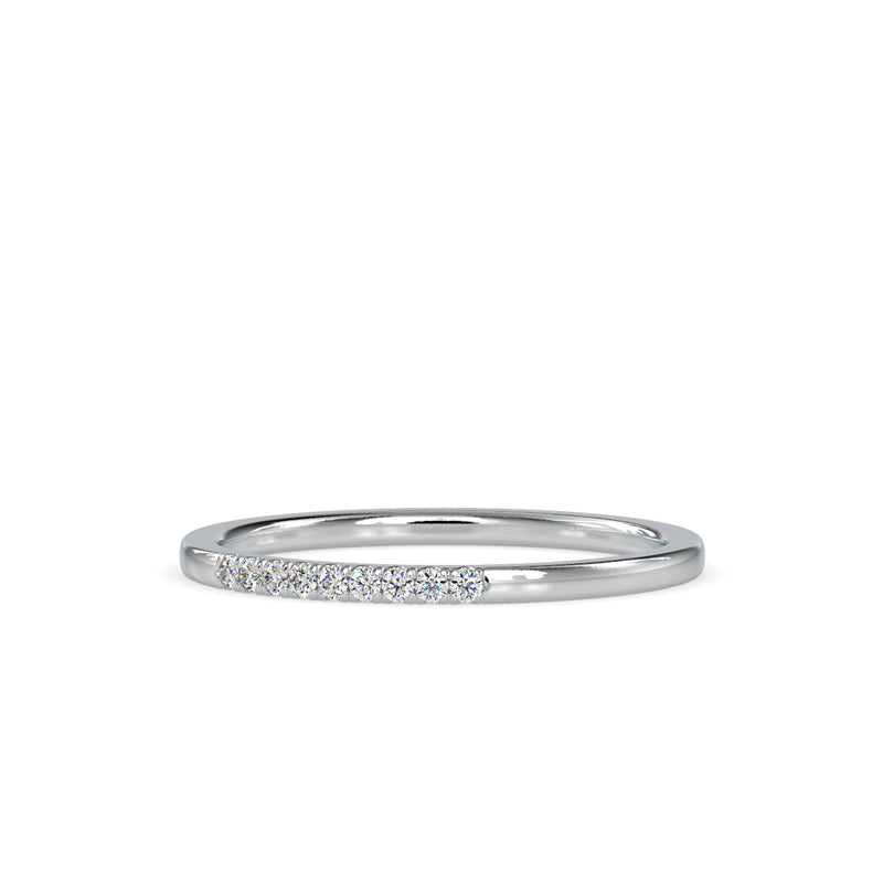 Flora Diamond Open Ring Platinum