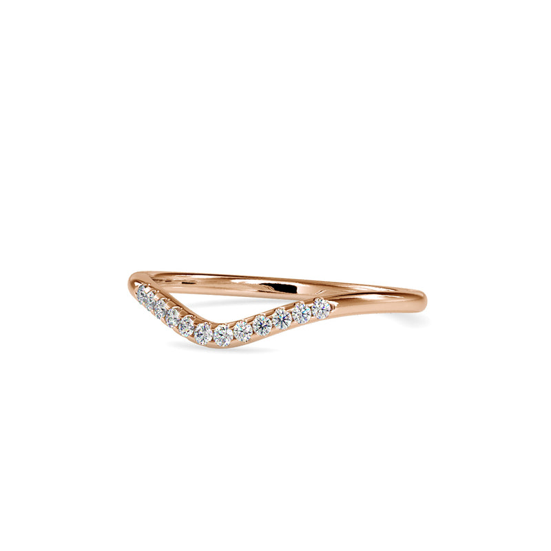 Selena Round Diamond Ring Rose gold