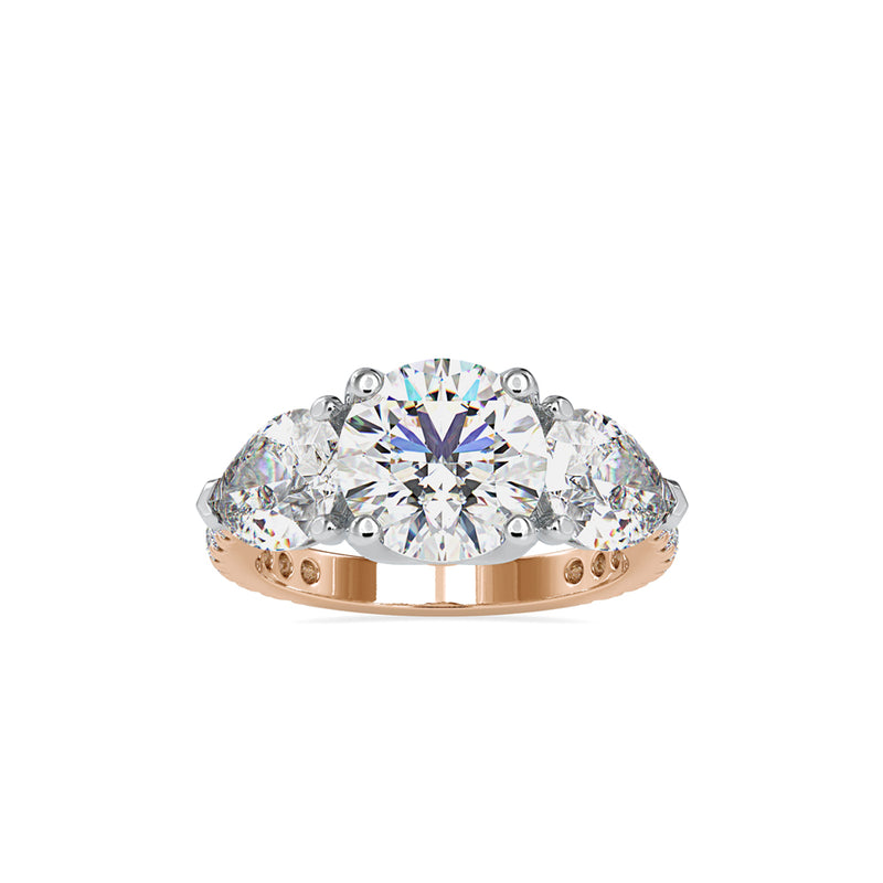 Selene Circle Engagement Ring Rose gold