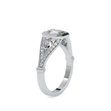 Dea Emerald Stone Diamond Ring White gold