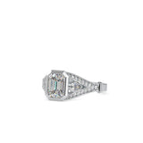 Dea Emerald Stone Diamond Ring White gold