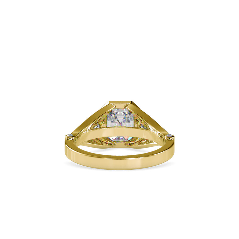 Dea Emerald Stone Diamond Ring Yellow gold