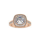Hope Halo Stone Diamond Ring Rose gold