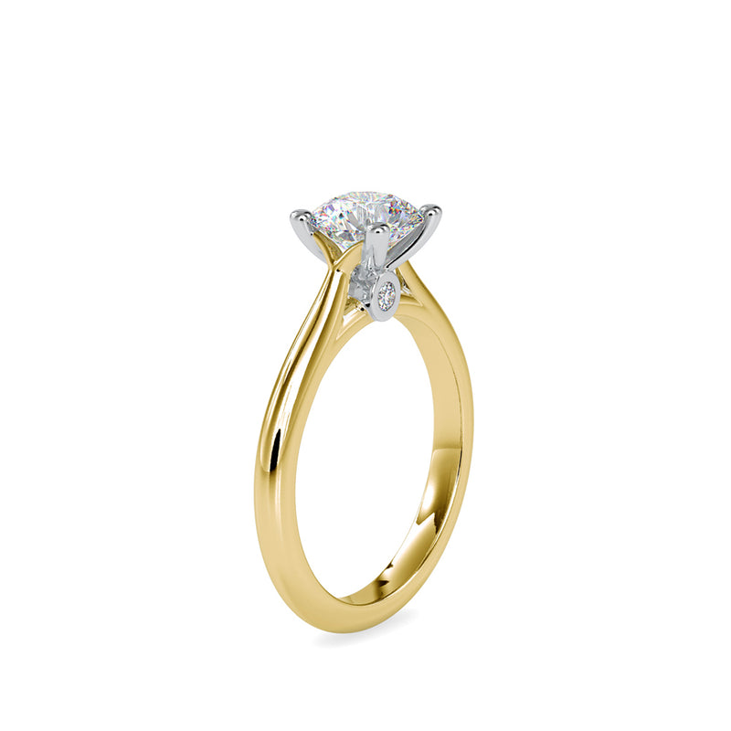 Demetra Diamond Stone Engagement Ring Yellow gold