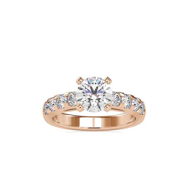 Magna Prong Stone Diamond Ring Rose gold