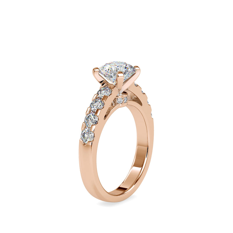 Magna Prong Stone Diamond Ring Rose gold