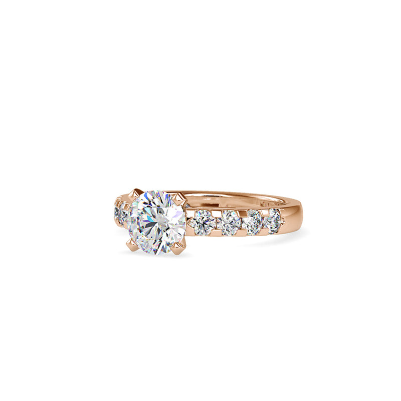 Magna Prong Stone Diamond Ring Rose gold