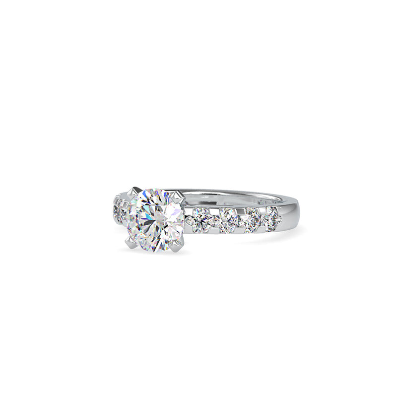 Magna Prong Stone Diamond Ring White gold