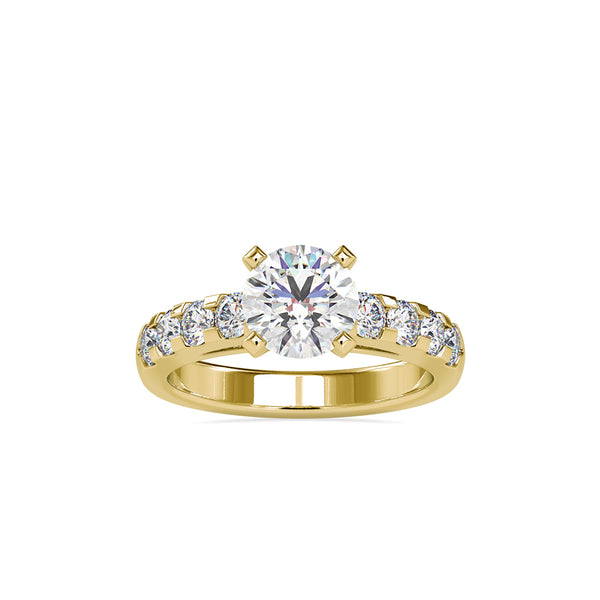 Magna Prong Stone Diamond Ring Yellow gold