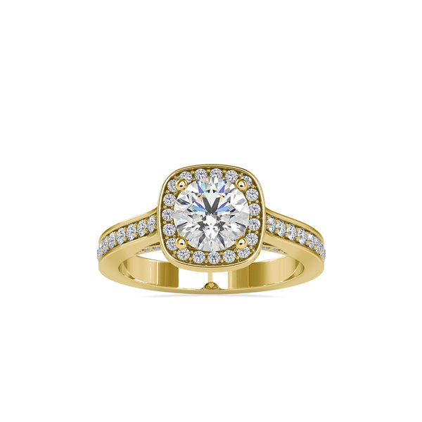 Ace Round Diamond Engagement Ring Yellow gold