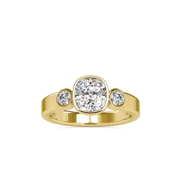 Brig Beast Diamond Engagement Ring Yellow gold