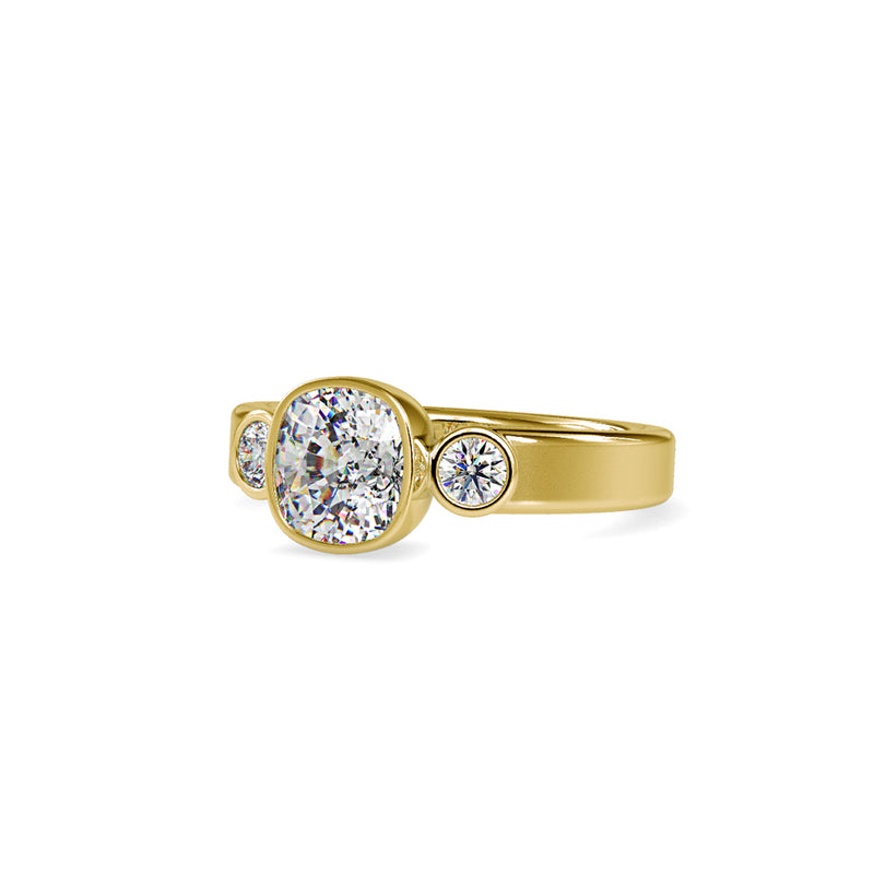 Brig Beast Diamond Engagement Ring Yellow gold