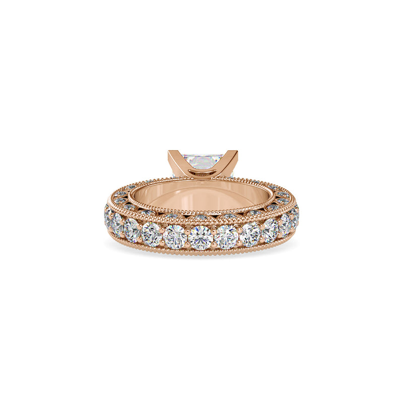 Vesta Stone Diamond Engagement Ring Rose gold