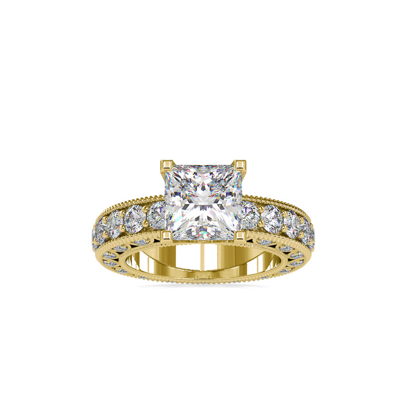 Vesta Stone Diamond Engagement Ring Yellow gold