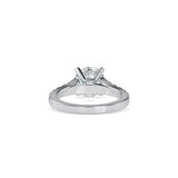 Prision Prong Round Diamond Ring White gold