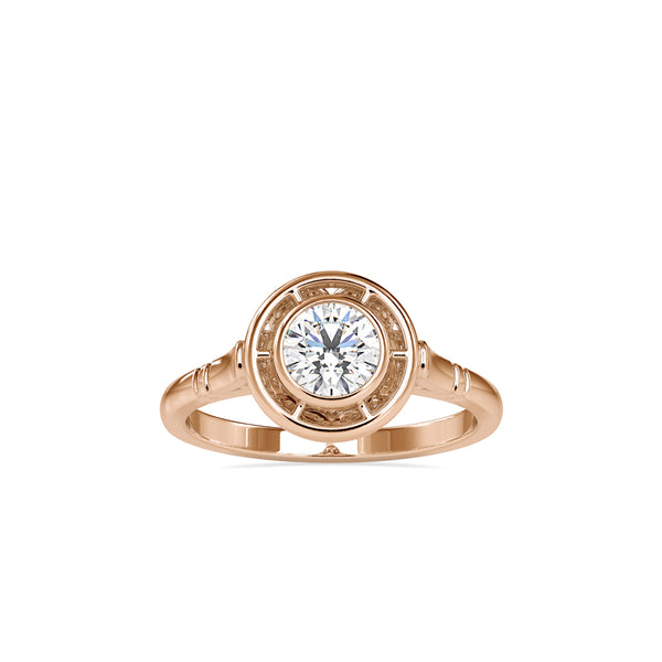 Simply Princy Round Diamond Ring Rose gold