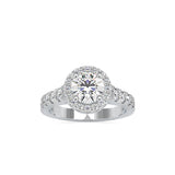 Agile Halo Stone Diamond Ring White gold