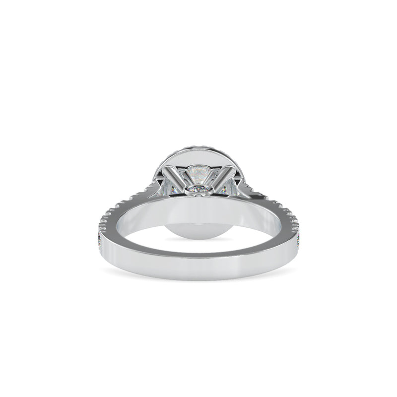 Agile Halo Stone Diamond Ring White gold