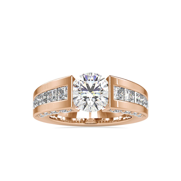 Prision Diamond Engagement Ring Rose gold
