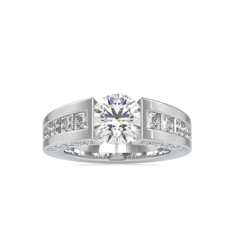 Prision Diamond Engagement Ring White gold