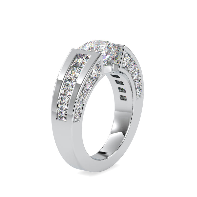 Prision Diamond Engagement Ring White gold