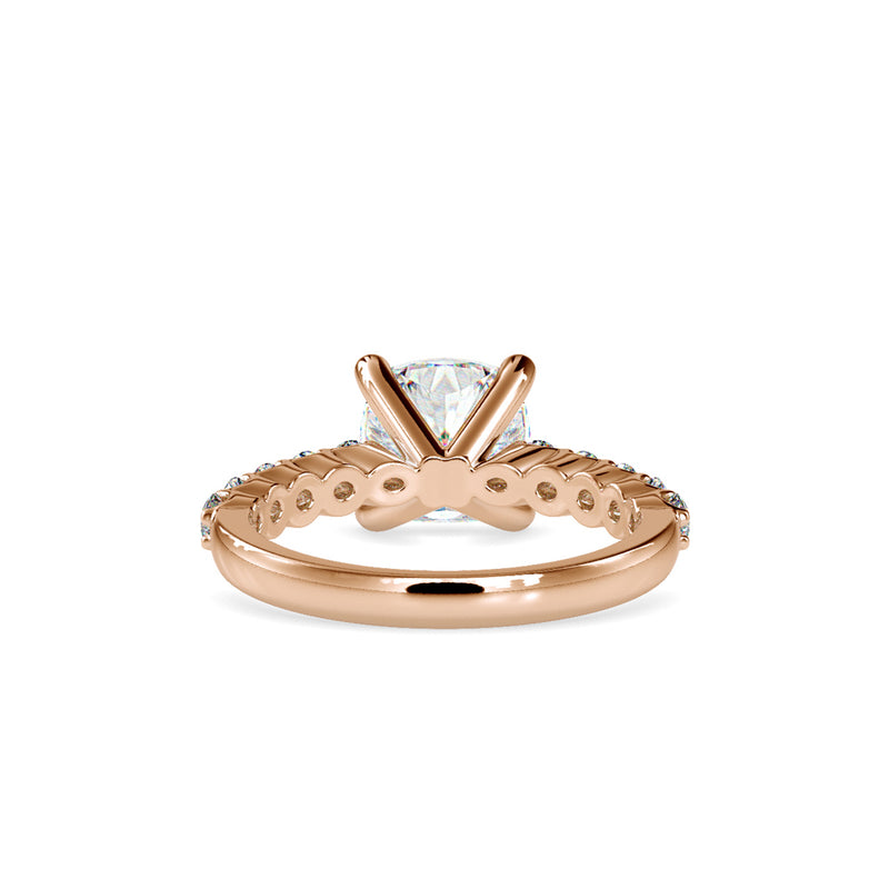 Celestial Cushion Diamond Ring Rose gold