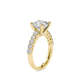 Celestial Cushion Diamond Ring Yellow gold