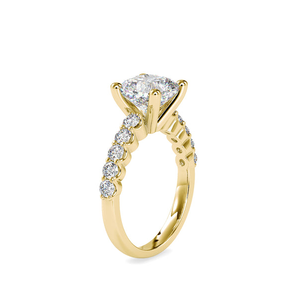 Celestial Cushion Diamond Ring Yellow gold