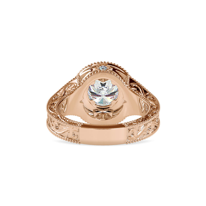 Majesty Halo Diamond Ring Rose gold