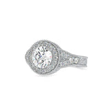 Majesty Halo Diamond Ring White gold