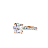 Mary Prong Diamond Ring Rose gold