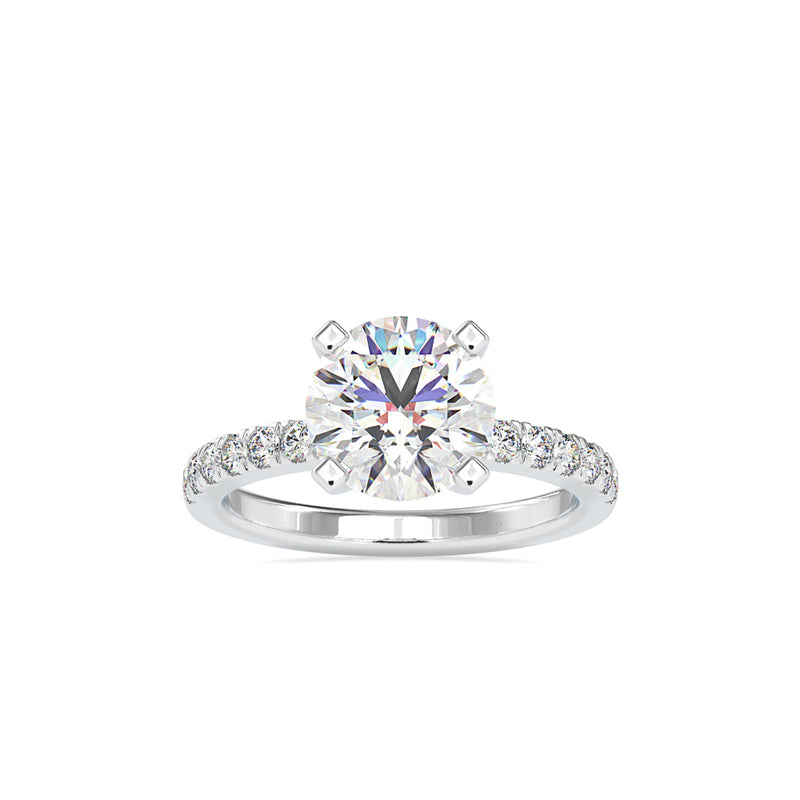 Mary Prong Diamond Ring Platinum