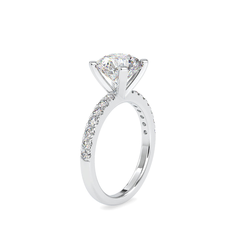 Mary Prong Diamond Ring Platinum