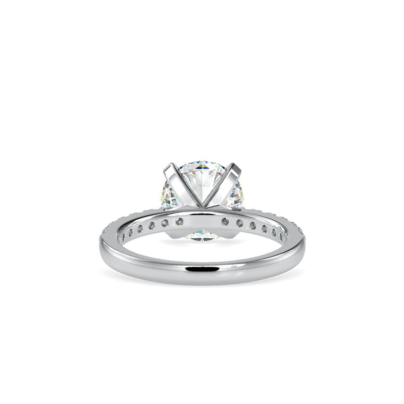 Mary Prong Diamond Ring Platinum