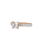 Princess Prong Diamond Ring Rose gold