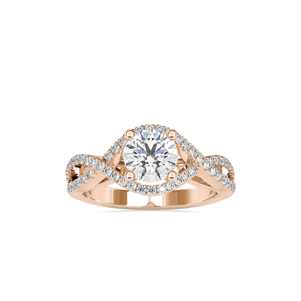 Infinity Prong Diamond Ring Rose gold
