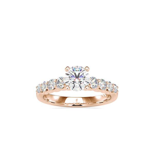 Armelle Diamond prong Engagement Ring Rose gold