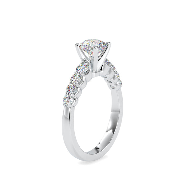 Armelle Diamond prong Engagement Ring White gold