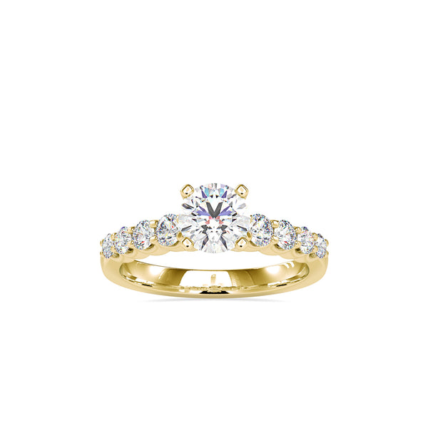 Armelle Diamond prong Engagement Ring Yellow gold