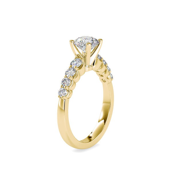 Armelle Diamond prong Engagement Ring Yellow gold