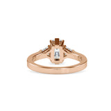 Ryland Emerald Diamond Engagement Ring Rose gold