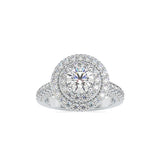 Orion Round Diamond Engagement Ring Platinum